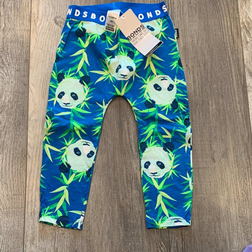 Bonds‎ Kids Blue and Green Panda Leggings